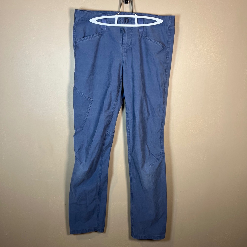Patagonia Womens Blue Organic Cotton Blend Straight Leg Hiking Utility Pants 8